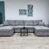 U-kujuline diivan "Cascada NEW", voodifunktsiooniga + 2 pesukasti