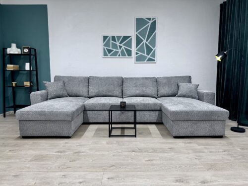 U-kujuline diivan "Cascada NEW", voodifunktsiooniga + 2 pesukasti