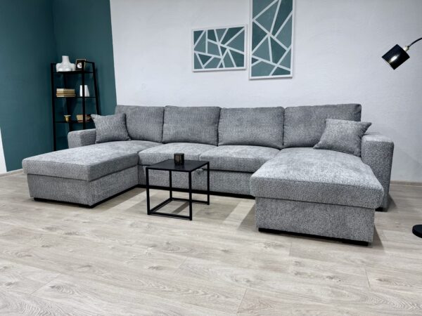 U-kujuline diivan "Cascada NEW", voodifunktsiooniga + 2 pesukasti