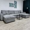 U-kujuline diivan "Cascada NEW", voodifunktsiooniga + 2 pesukasti