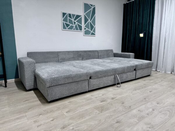 U-kujuline diivan "Cascada NEW", voodifunktsiooniga + 2 pesukasti